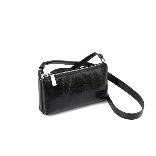 Black Los Angeles Ostrich Leather Purse Bellabags Bellabags