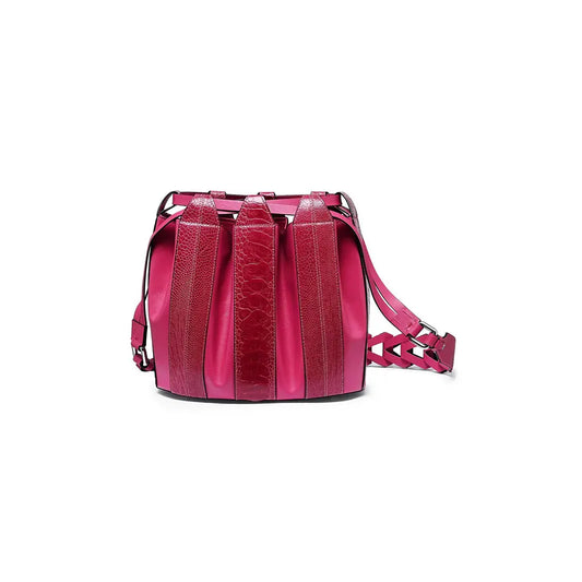 Pink Lyra Ostrich Leather Crossbody Bag Bellabags Bellabags