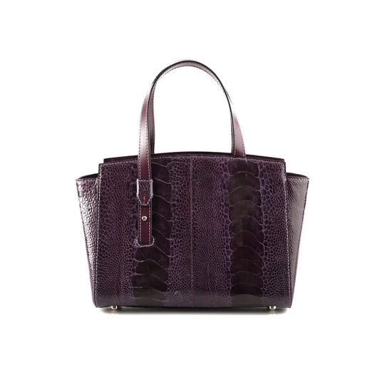 Purple Lorelai Ostrich Leather Shoulder Bag Bellabags Bellabags