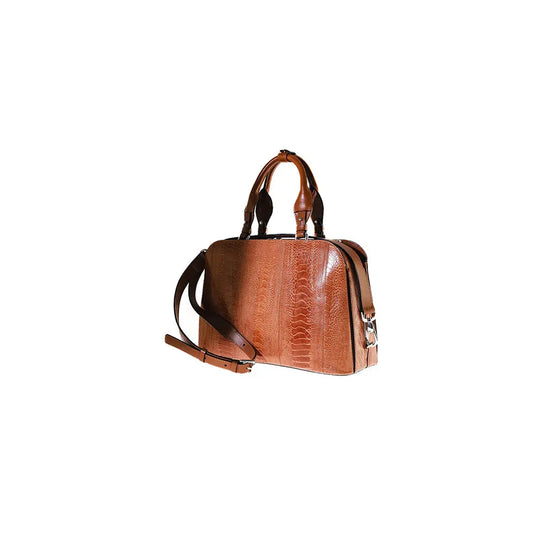 Brown Lexington Ostrich Leather Business Bag Bellabags Bellabags