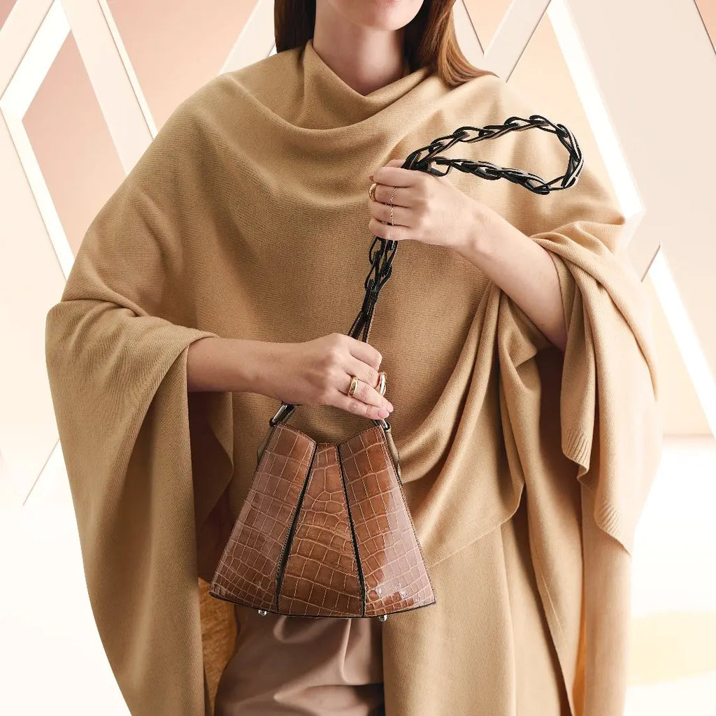 Red Luna Ostrich Leather Shoulder Bag Bellabags Bellabags