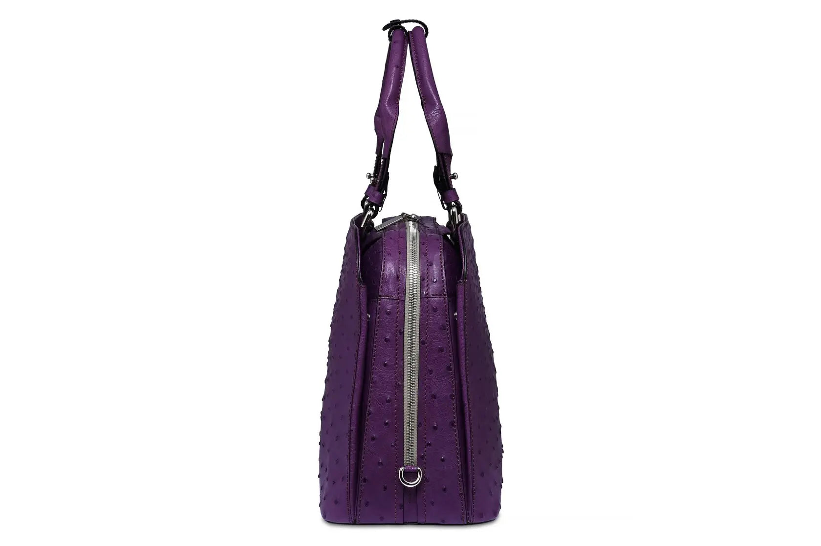 Purple Lexington Ostrich Quill Leather Business Bag Bellabags Bellabags