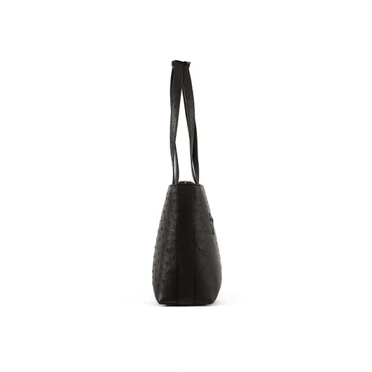 Black Lilibet Ostrich Leather Tote Bag Bellabags Bellabags