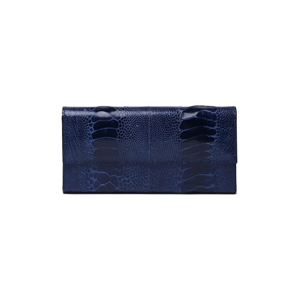 Blue Mississippi Ostrich Leather Purse Bellabags Bellabags