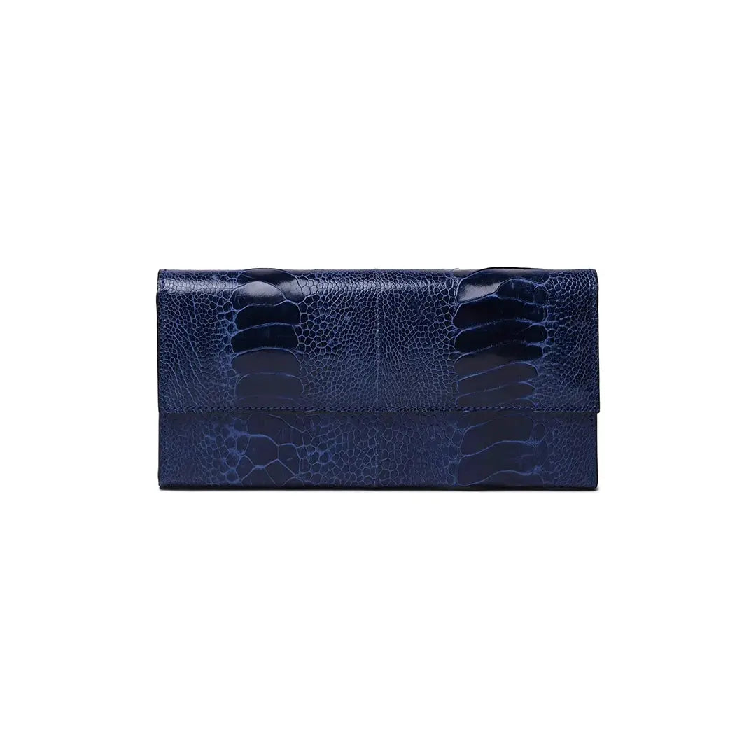 Blue Mississippi Ostrich Leather Purse Bellabags Bellabags