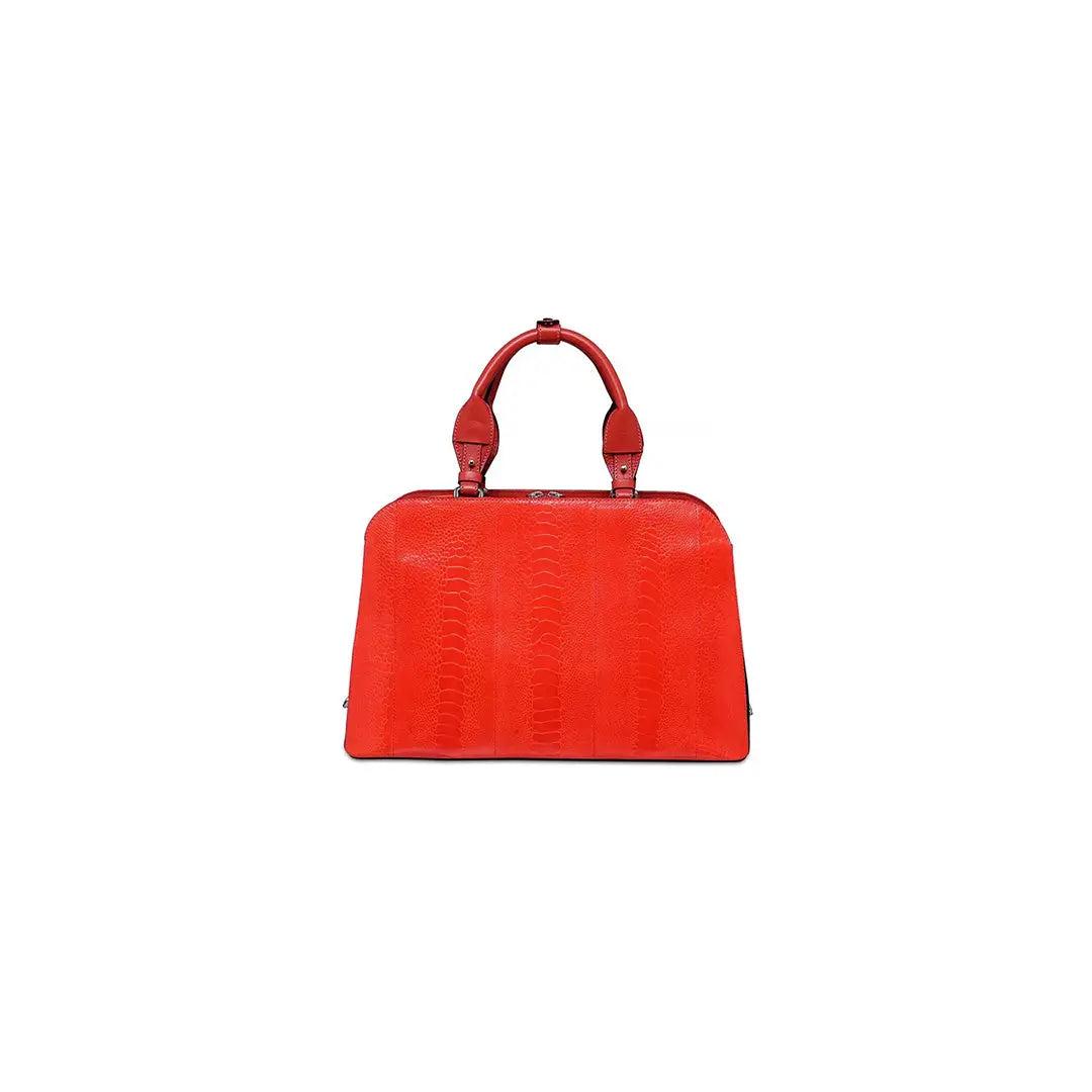 Red Lexington Ostrich Leather Business bag Bellabags Bellabags