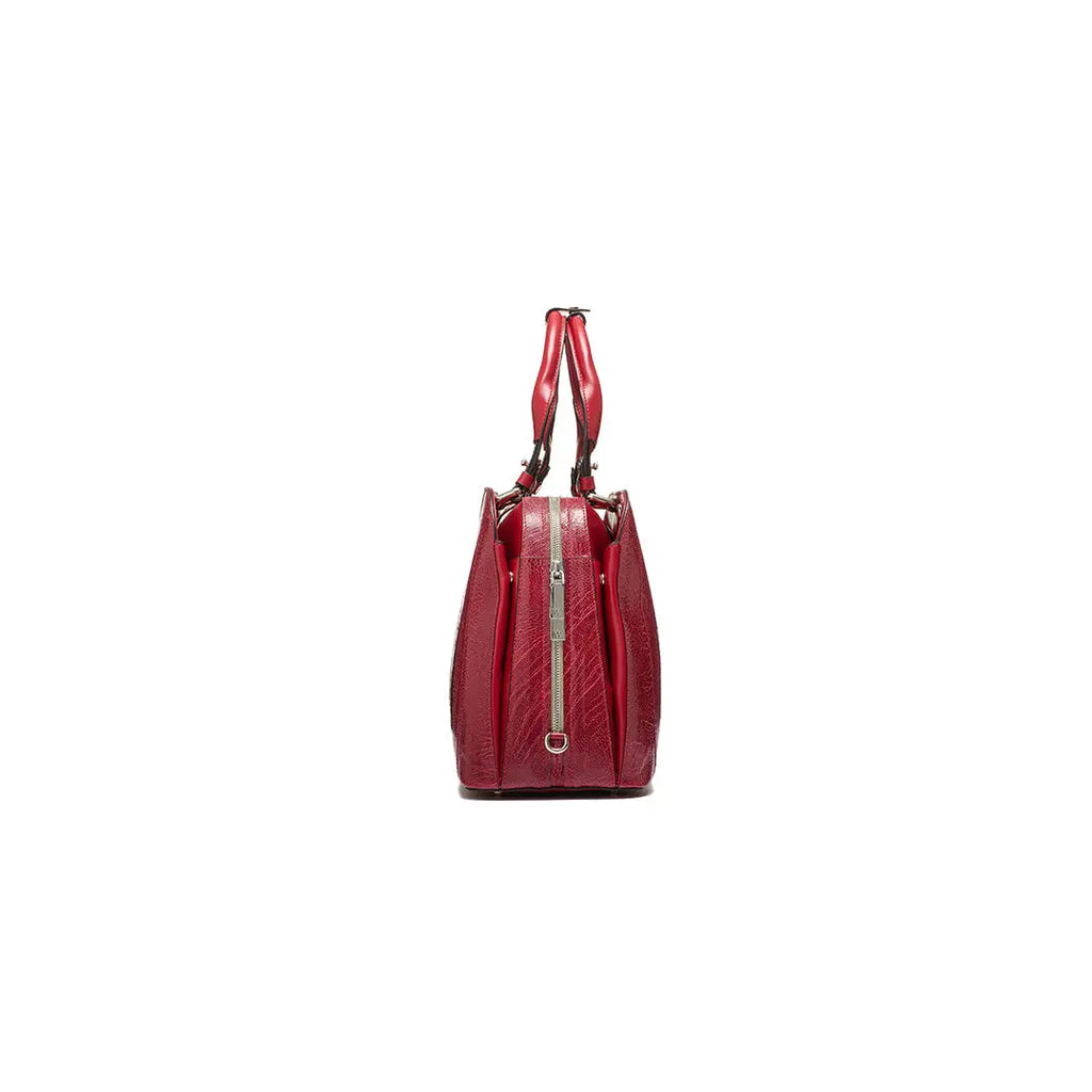 Red Lexington Ostrich Leather Business Bag Bellabags Bellabags