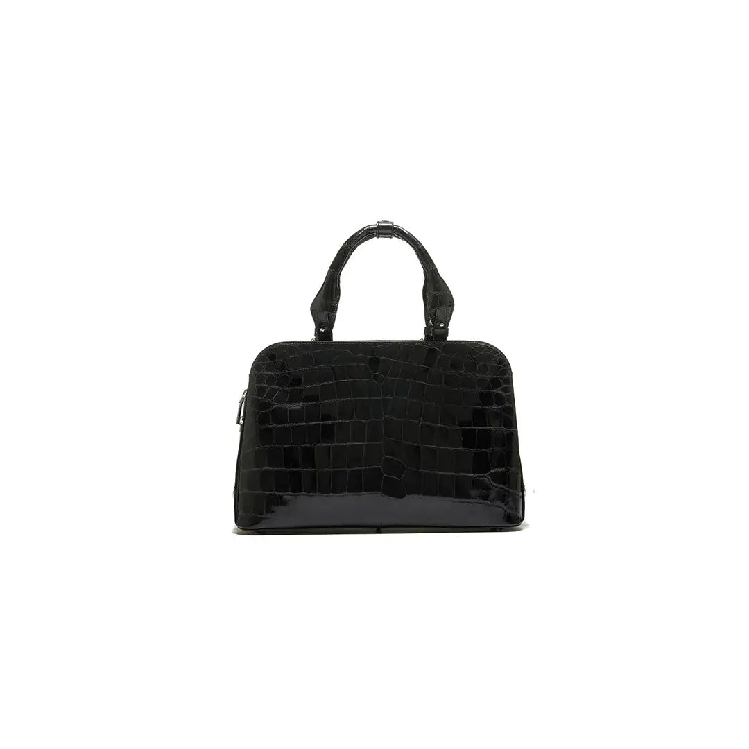 Black Lexington Crocodile Leather Business Bag Bellabags Bellabags