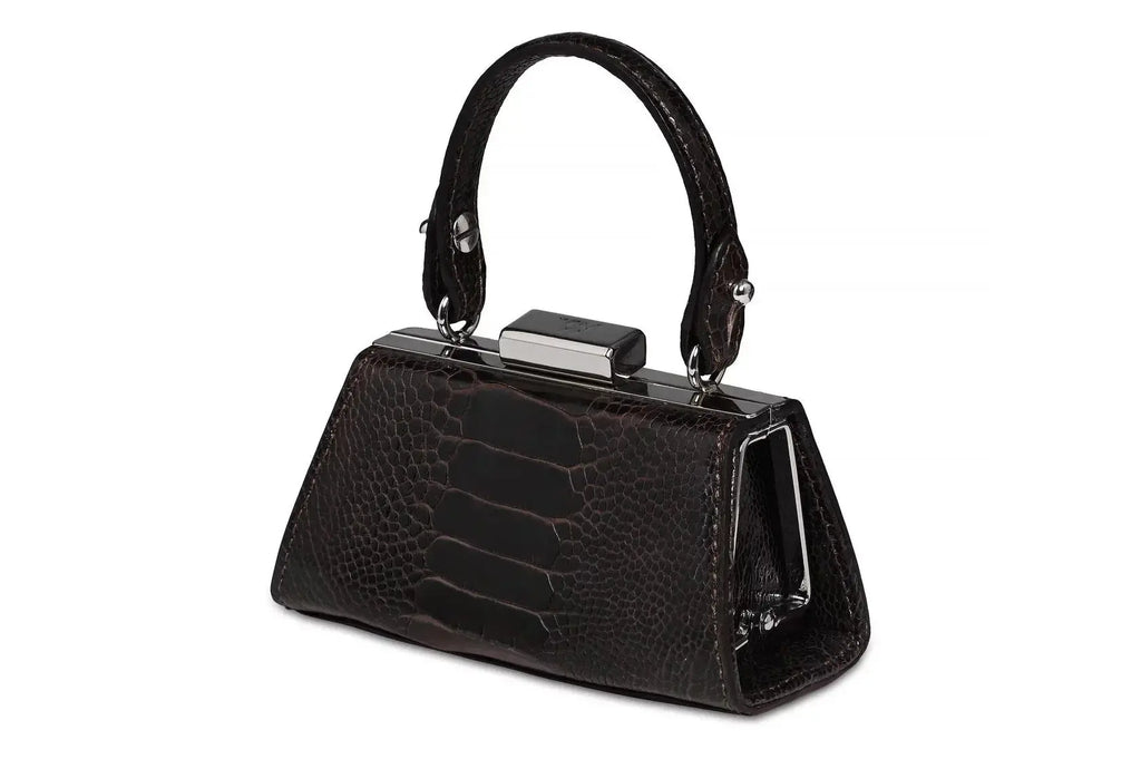 Black Nevada Ostrich Leather Micro Bag Bellabags Bellabags