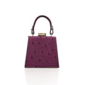 Purple Vegas Ostrich Leather Micro Bag Bellabags Bellabags