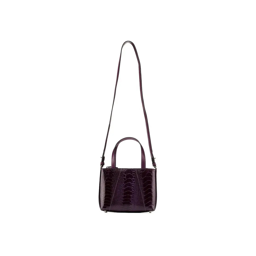 Purple Lily Ostrich Leg Leather Shoulder Bag Bellabags Bellabags