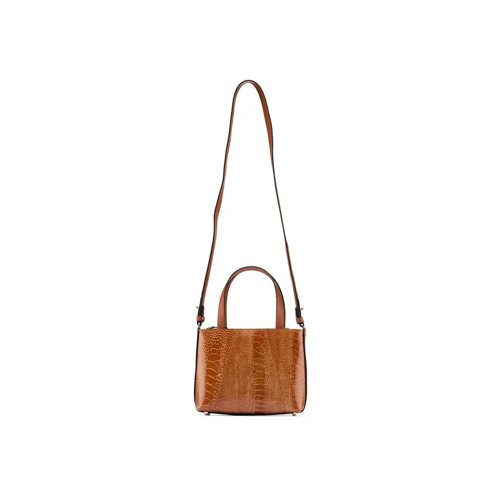 Brown Lily Ostrich Leather Shoulder Bag Bellabags Bellabags