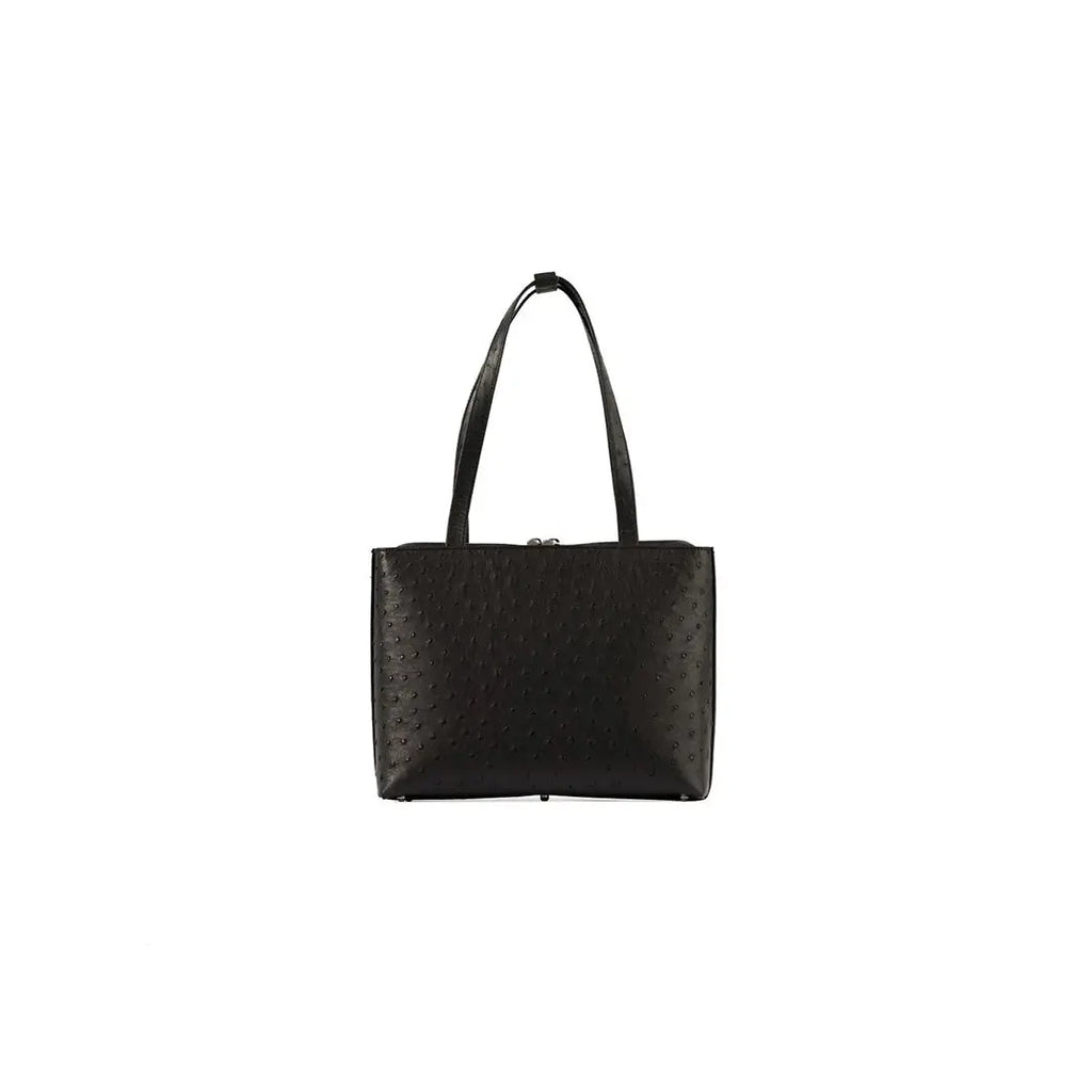 Black Lilibet Ostrich Leather Tote Bag Bellabags Bellabags