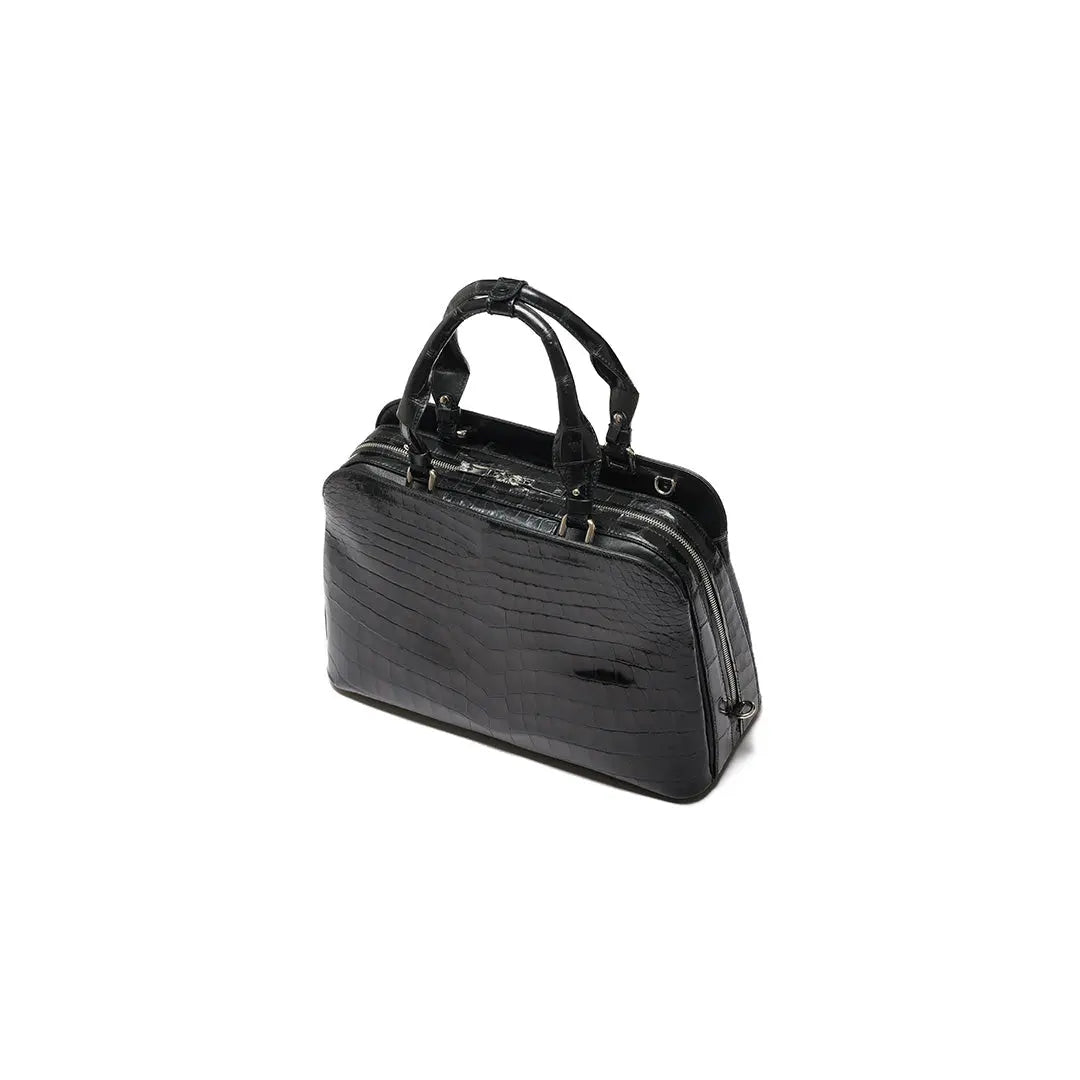 Black Lexington Crocodile Leather Business Bag Bellabags Bellabags