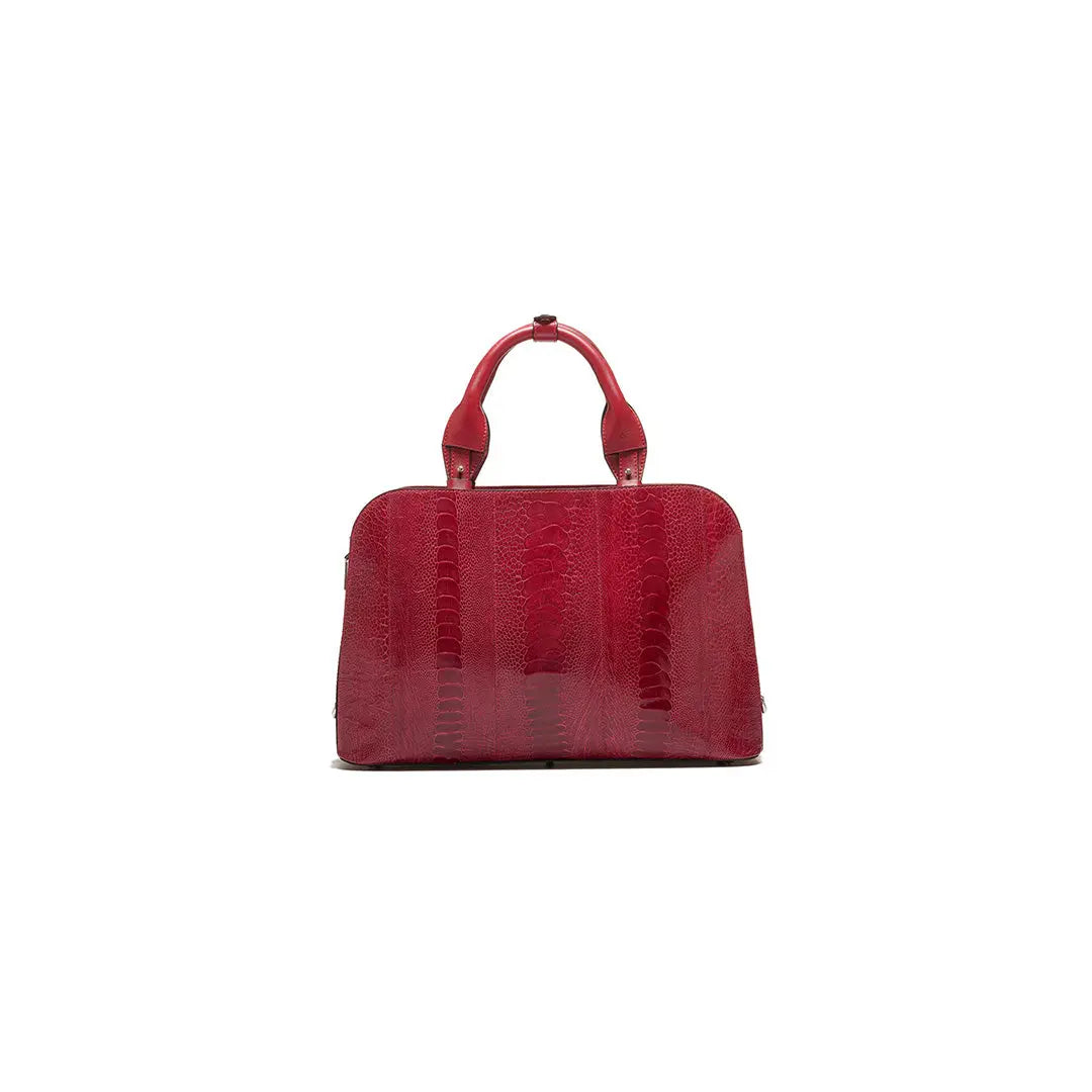 Red Lexington Ostrich Leather Business Bag Bellabags Bellabags
