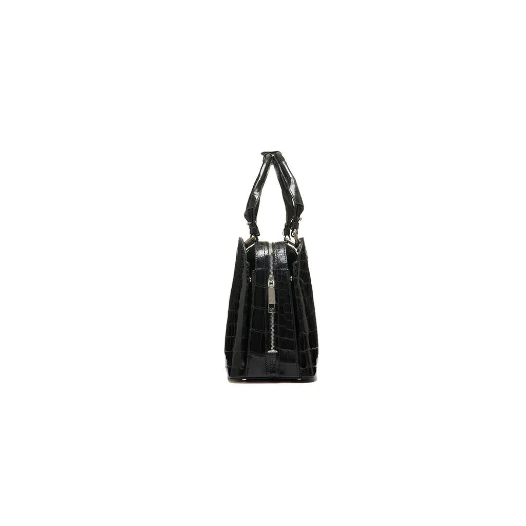 Black Lexington Crocodile Leather Business Bag Bellabags Bellabags