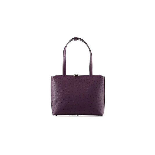 Purple Lilibet Ostrich Leather Tote Bag Bellabags Bellabags