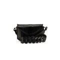 Black Lee Ostrich Leather Shoulder Bag Bellabags Bellabags