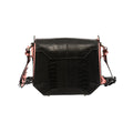 Black Lia Limited Edition Ostrich Leather Shoulder Bag with Light Pink Gussets Bellabags Bellabags