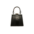 Black Vegas Limited Edition Ostrich Leather Micro Bag with Coloured Gussets Bellabags Bellabags