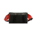 Black Georgia Limited Edition Ostrich Leather Clutch Bag with Red Gussets Bellabags Bellabags