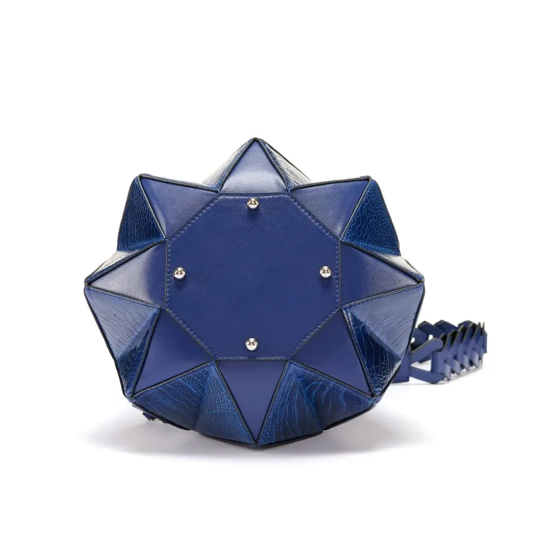 Blue Venus Ostrich Leather Bucket Bag Bellabags Bellabags