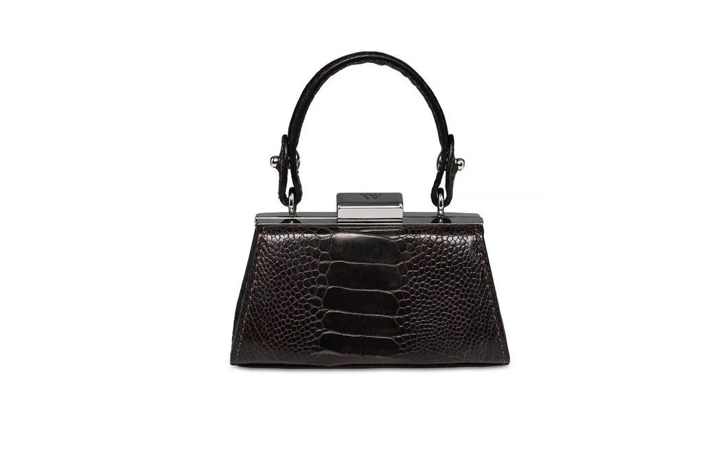 Black Nevada Ostrich Leather Micro Bag Bellabags Bellabags