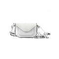 White Lee Ostrich Leather Shoulder Bag Bellabags Bellabags